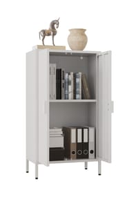 VCM. - Stahl Kommode | Sideboard mit Drehtüren | Maße ca. H. 110 x B. 60 x T. 35 cm - Flokas M - Schwarz