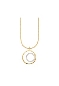 caї - Anhänger mit Kette 925/- Sterling Silber 24 Topas 0,096ct. - gelb