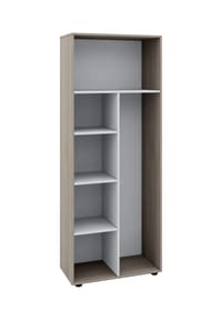 VCM. - Holz-Besenregal | 6 Fächer | Maße: . 70 x H. 178 x T. 40 cm | Putzschrank Regal | ohne Türen - Vandol - Buche