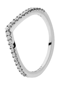 PANDORA Pandora Timeless Damen Ring "Sparkling Wishbone 196316CZ", 925er Silber Bild 1