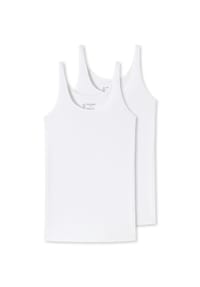 SCHIESSER - Trägertop "95/5", 2er Pack, U-Ausschnitt, uni, für Damen - 000 SCHARZ