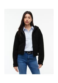 TOMMY Jeans - Sweatjacke, Tunnelzug, für Damen - BDS  BLACK