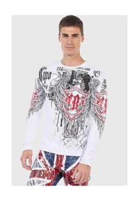 CIPO & BAXX® - Sweatshirts mit trendigen Print - BLACK