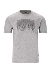 CRUZ - T-Shirt Gander aus atmungsaktiver Baumwolle mit modischem Print - 1005 Light Grey Melange
