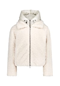 AMBER & JUNE - Felljacke, Stehkragen, für Damen - 1158 PEARL CREAM