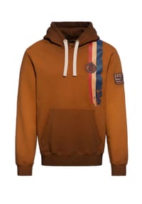KING KEROSIN - Hoodie im Oilwash Vintage-Look - braun
