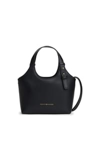 TOMMY HILFIGER - Henkeltasche, Kunstleder, für Damen - BLACK