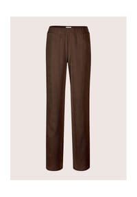 MADELEINE - Weite Cordhose mit elastischem Bund - espresso