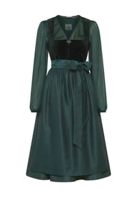 MarJo - Dirndlbluse, V-Ausschnitt, für Damen - 701 FLASCHENGRÜN