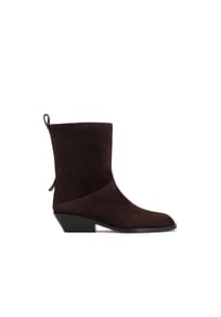 ONE ELEMENT - Stiefeletten zum Schieben aus dunkelbraunem Wildleder - Dunkelbraun