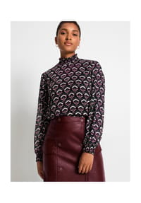 Witt - Druck-Bluse - schwarz-ecru-gemustert