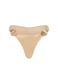 MODA MINX - Bikinihose Scallop Shell mit tollen Muschel-Elementen - Beige Shimmer