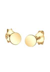 elli. - Ohrringe Stecker Kreis Rund Basic 925 Sterling Silber - Gold
