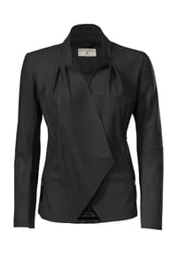 heine - Leder-Jacke - schwarz