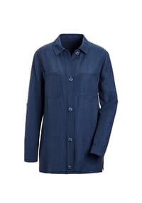GOLDNER - Kurzgröße:  Viskose Hemdjacke Langarm - marine
