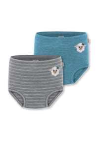 normani® - 2er Pack Baby Merino Windelhose Tokoroa - Anthrazit/Grau