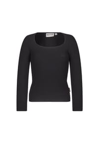 naketano - Langarmshirt, eckiger Ausschnitt, für Damen - BLACK