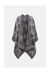 olsen - Cape mit stilisiertem Leo-Muster - Grey Stone