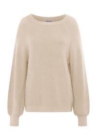 MANGUUN - Strickpullover, Rippbündchen, für Damen - BEIGE/PERFECT PALE
