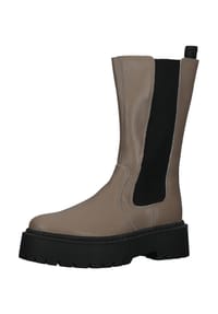 STEVE MADDEN - Leder Stiefel - Beige/Schwarz
