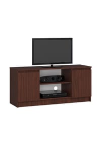 Akord - TV-Lowboard K120 mit 2 Türen und 6 Einlegeböden - artisan-eiche/grau