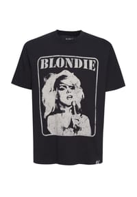 RE:COVERED - T-Shirt Blondie Heart Of Glass Face Relaxed mit angesagtem Blondie-Fotoprint - Black