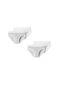 SCHIESSER - Slip Basic Sport - weiß/grau