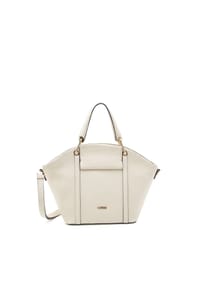 L.CREDI SUTARA - Henkeltasche, Emblem, Kunstleder, für Damen - CREME