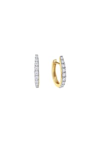 fascination by Ellen K. - Klappcreolen 585/- Gold 18 Zirkonia - mehrfarbig