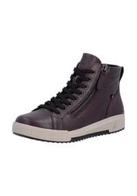 rieker - Glattleder Sneaker - Dunkelrot