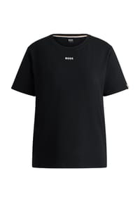 BOSS - Schlafanzug-Oberteil, Baumwoll-Stretch-Mix, für Damen - 001 BLACK
