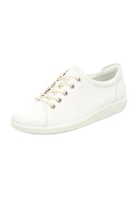 ecco® - Sneaker, Schnürung, Kontrast-Sohle, für Damen - weiß