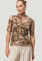 zero Mesh-Blumen-Shirt mit hohem Kragen Bild 2
