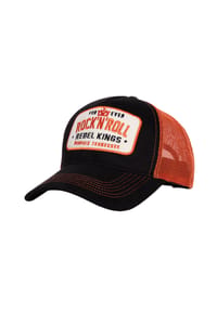 KING KEROSIN - Trucker Cap mit großer Frontstickerei Forever Rock'n'roll - schwarz