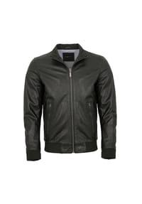 bugatti - Herren Lederjacke Blouson Lammnappa schwarz - schwarz