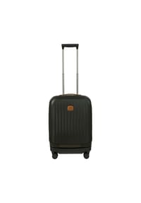BRIC'S Taormina - Taormina - 4-Rollen-Kabinentrolley mit Vortasche 55 cm erw. USB (blau) - black