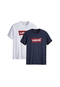 Levi's® - Herren T-Shirt 2er Pack - "Graphic Set-In Neck", Rundhals, Baumwolle - Blau