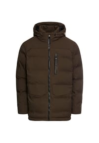 camel active - teXXXactive® Funktionsjacke mit verstellbarem Saum und Kapuze - Dunkelbraun