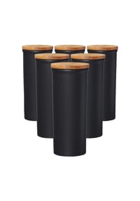 Ritzenhoff & Breker Vorratsdosen Jasper 1,6 l 6er Set schwarz-braun - JASPER - schwarz-braun