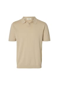 SELECTED - T-Shirt Mattis, Leinenanteil, für Herren - 184679 OATMEAL
