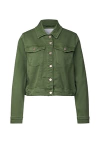 STREET ONE STUDIO - Jeansjacke, Klappkragen, für Damen - 16962 GREEN WASH