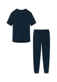 SCHIESSER - Schlafanzug Organic Cotton - Dunkelblau