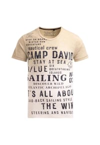 CAMP DAVID - T-Shirt Cabo Verde Kurzarmshirt - hellbraun