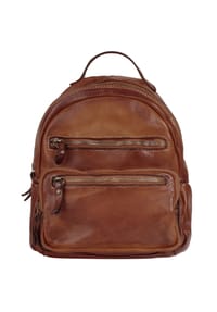 Cluty - Rucksack Echt Leder, Made In Italy - cognac