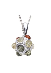 OSTSEE-SCHMUCK® - Kette mit Anhänger , Discokugel 14 mm , Silber 925/000 - silber