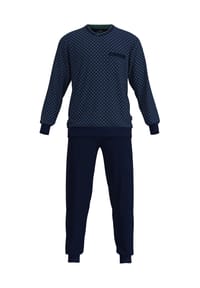 GÖTZBURG - Schlafanzug, Baumwolle, für Herren - 635 BLAU-DUNKEL-A