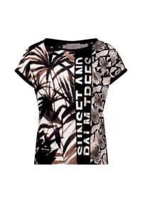 BETTY BARCLAY - Printshirt mit Ärmelaufschlag - Weiß/Braun
