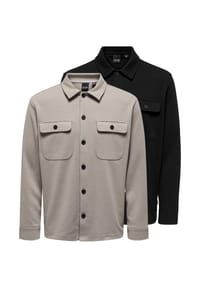 ONLY & SONS - Hemdjacke / Overshirt 2er Pack Newkodyl - Castor gray