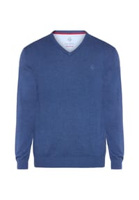 GALERIA - Pullover Pima, V-Ausschnitt, für Herren - B38 GRAU MEL.