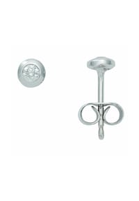 Adelia's - Adelia's Damen Solitär Ohrstecker Ohrringe 585 Weißgold ( 14K ) mit 2 Brillanten ( 0,1 ct ) - silber